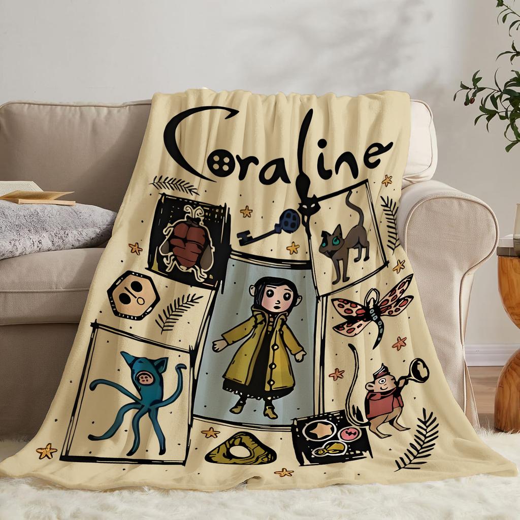 Flannel Print Throw Blanket Super Soft Cozy Nap Blanket for Bed Sofa Travel Machine Washable Perfect Holiday Gift