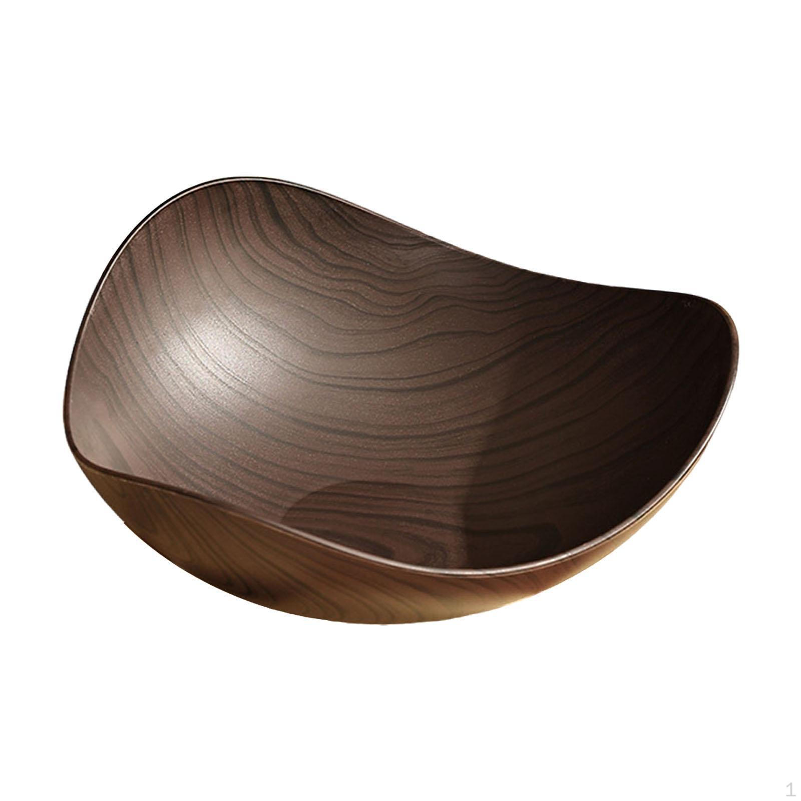 

Миска для сухофруктов из имитации дерева, поднос для сладостей и закусок, многоцелевой, декоративный Dark