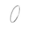 Sterling Silver S925 Twisted Spiral Band Ring for Women - Versatile, Stylish & Thin