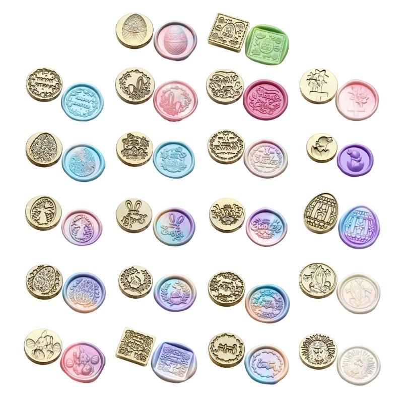 Easter Pattern Wax Stamp Head Replacement for Sealing Envelope Invitation Gift Cards Easter Greeting Card