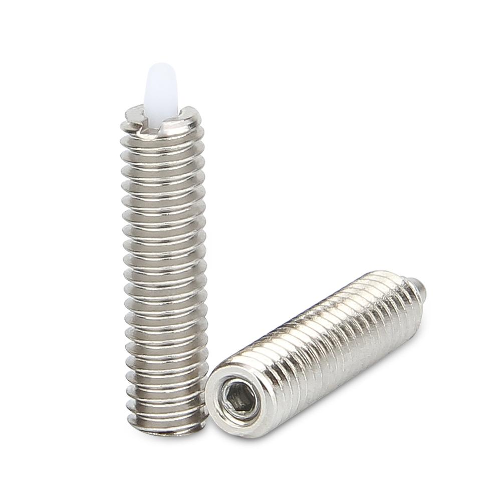 Leichte/Schwere Last Edelstahl Buchse Langhub Kolben POM Kunststoffkopf Einziehbarer Federkolben Schraube Federpositionierung