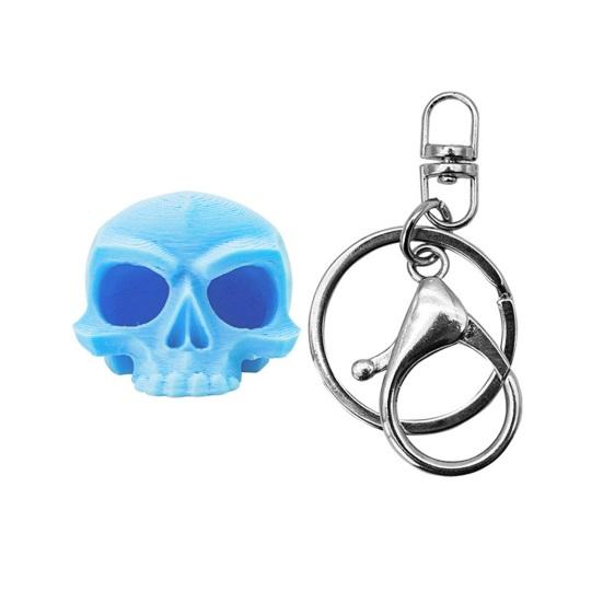 Keychain 3D Skull Design Multi-Scene Hangers Keys Bags Suitcases High-precision Key Holder Street Style Accessory