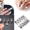 5Pcs Women Reusable Nails Ornaments Aluminum UV Gel Acrylic Tips Nail Art Extension Guide Forms
