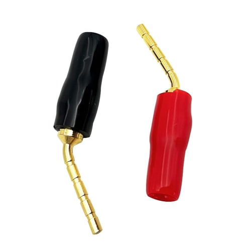 LOYELEY 2mm Pin Audio Banana Plugs, Pack of 8, Screw-in Type, Solderless Terminals, Audio Cable Terminal Plugs, Solder-Free, Pure Copper, Gold Plated