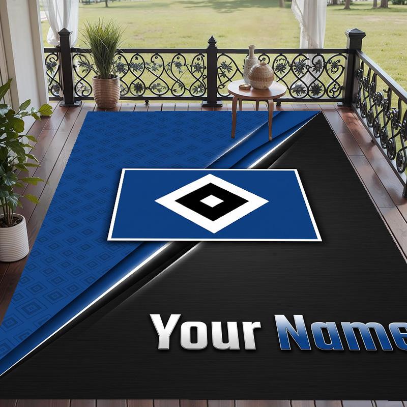 Custom Text Printed Rug Hamburger SV Non Slip Floor Carpet For Home Room Decor