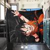 1PC Son Goku  Print Flannel Blanket, High Quality All Seasons, Home Decor, Warmth and Comfort, Perfect for Christmas Gifts