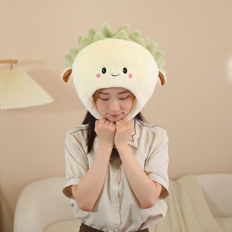 Cotton-filled durian headgear, hat, photo props, cartoon headgear, photo props, performance props