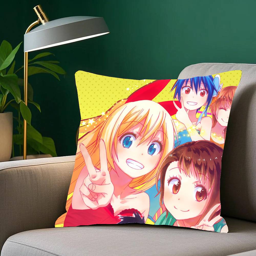 Anime N-Nisekoi Kissenbezug Heimdekoration Überwurf für Sofa Bett Auto Zimmer Dekoration Geschenkidee