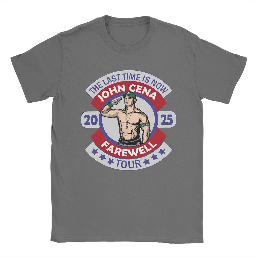 John Wrestling Cena Farewell Tour 2025 T-Shirt Men UCME Casual 100% Cotton Tee Round Collar Short Sleeve T Shirt 4XL 5XL 6XL Top