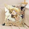 SSeraph Of The End Cushion Cover Silky Short Plush Invisible Zipper Dustproof Sofa Pillow Case For Home Decor