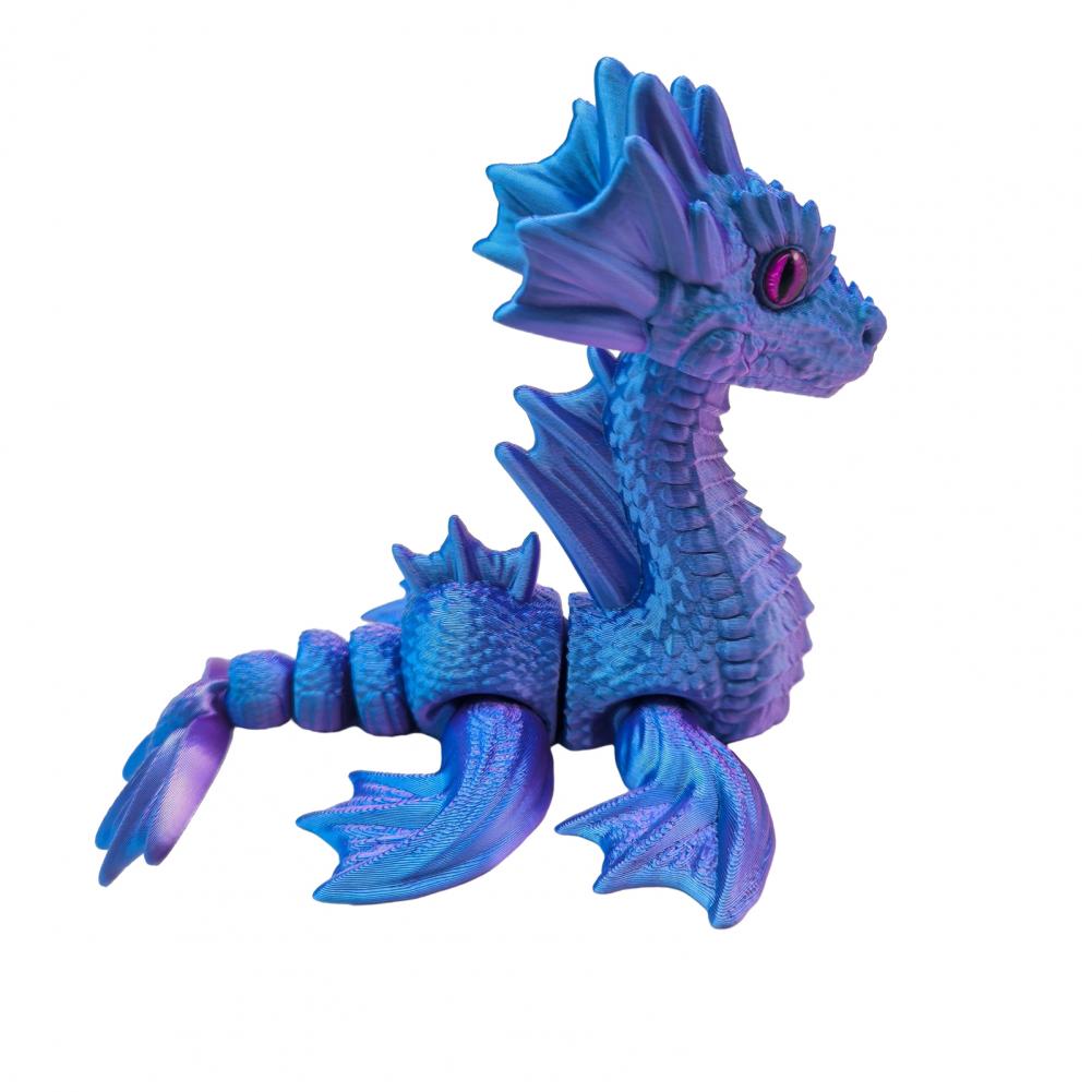 Ornement de Dragon Imprimé en 3D Figurine de Dragon Marin Articulée avec Articulations Mobiles Mini Modèle de Dragon Imprimé en 3D Jouet Fidget