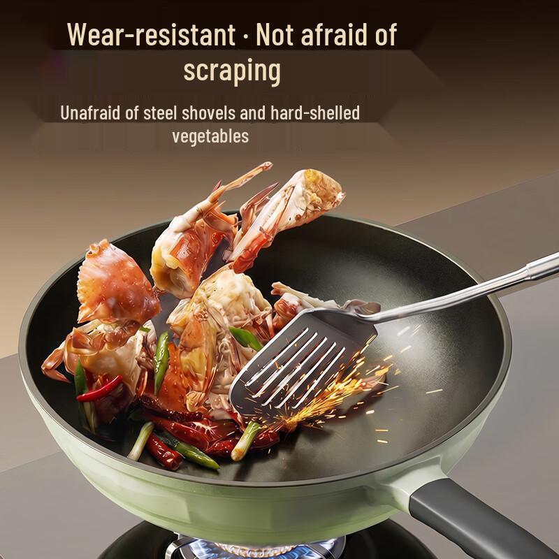 Aux 30cm Fine Iron Non-stick Wok