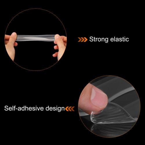 uxcell Drum Damper Gel Pads, 10-Piece Set, Silicone Mute Pads, Drum Silencers, Moon Gel, Clear, 30x25x3mm/98x22x2mm, for Drums and Cymbals, Tone Contr