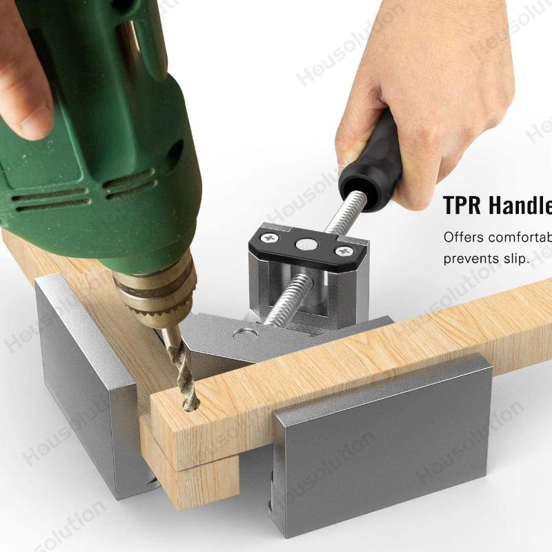 1Pc Corner Clamp 90 Degree Right Angle Clamps Woodworking Corner Clamps with Adjustable Aluminum Alloy Swing Jaw