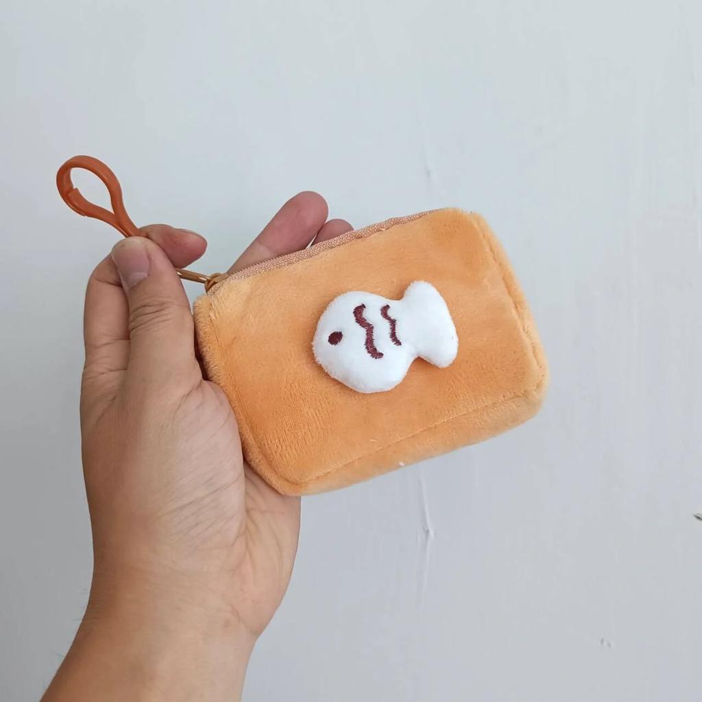 Creative Purse Cartoon Frog Animal Cute Zipper Plush Three-dimensional Coin Purse Pouch Purse Earphone Wallet Key Bag