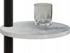 Round Loft Side Table With Shelf 30X30X80 Cm Metal Black