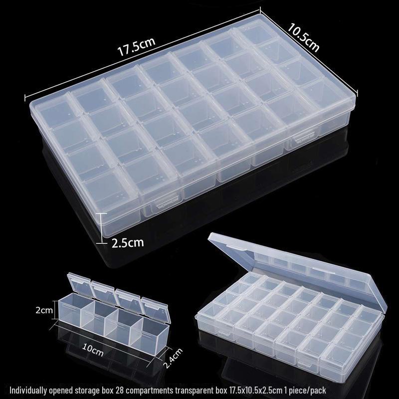 Transparent DIY Jewelry Storage Box - Detachable and Stackable Organizers for Tools and Earrings