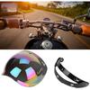 3 Snap Bubble Motorcycle Helmet Visor Face,3 Snap Visor Flip Open Face Bell Bubble Antifog 3/4 Up Adapter Lens Helmets,Motorcycle Retro 3 snap Sun