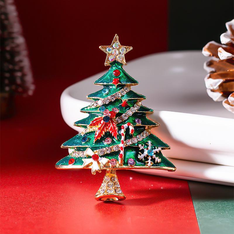Weihnachts-Emaille-Brosche, Weihnachtsstiefel, Kranz, Metallnadel, Modeschmuckgeschenk für Frauen und Männer, Weihnachtsdekorationsgeschenke.