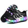 LED Flashing Roller Skate Shoes Double Wheels Colorful Glowing Roller Skates Sneakers Fashion Footwear