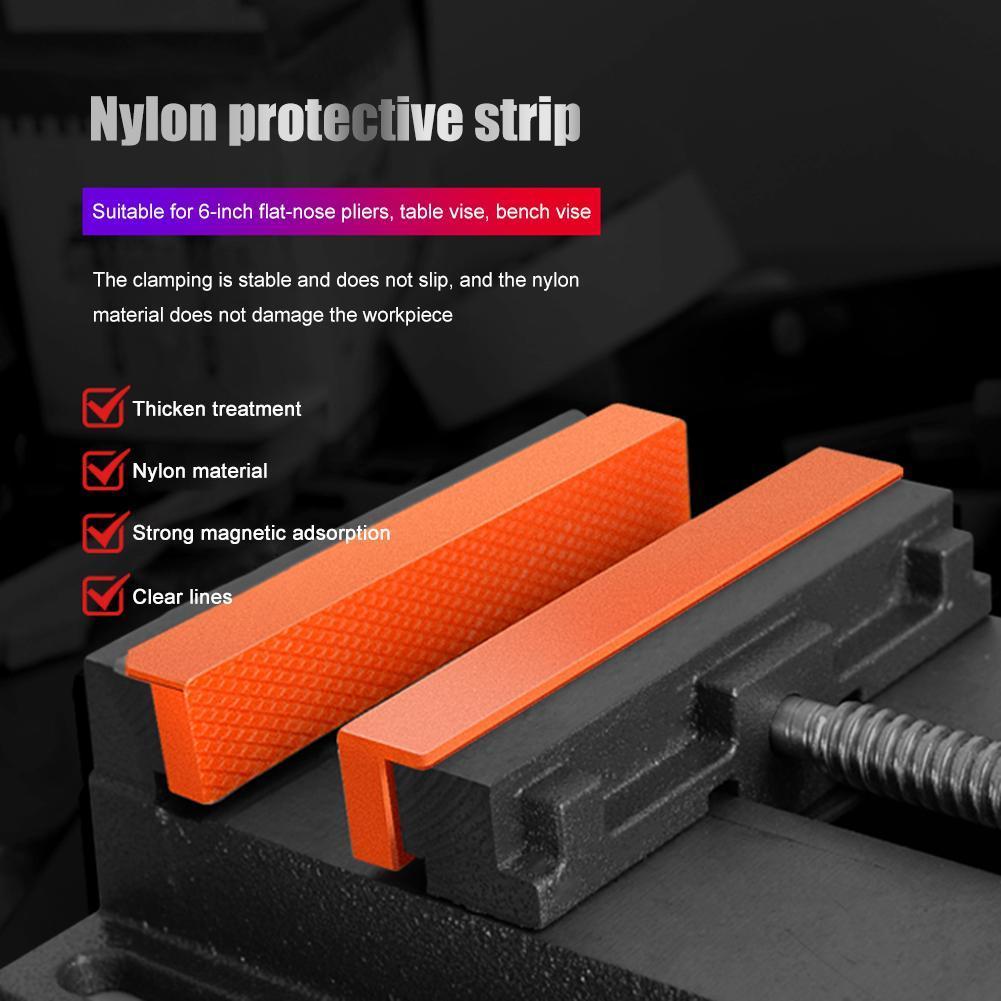 2x Grips Bench Vise Accessories Protector Magnetic Soft Vise Jaws Pad for Metal Vise Multi-groove Mill Cutter Vise Holder