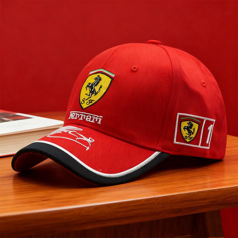 Stickerei Abzeichen Baseballkappe Herren Damen Hut Sonne Outdoor Sommer Sportkappen Verstellbar Für Ferrari 458 488 599 612 FF F12 Roma
