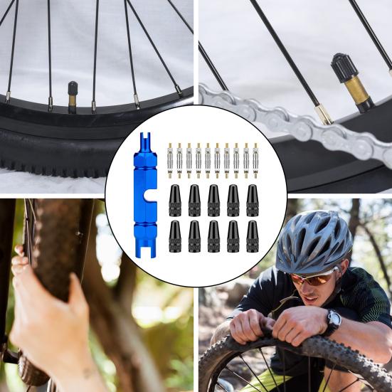 Presta Valve Core Kit Rustproof Corrosion Resistant Reliable Performance Universally Compatible Presta Valve Cores Caps Set