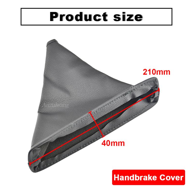 Black Leather Gear Stick Shift Gaiter Boot Cover For Toyota Corolla 2007-2013 Car Shift Knob Parking Handbrake Gaiter