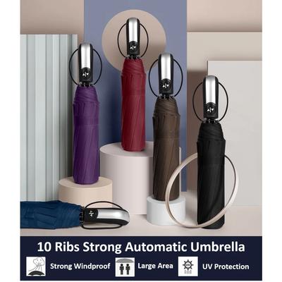 Automatic Folding Vinyl Umbrella for Women, Big Windproof Umbrellas, Parasol, Rain Luxury Coating, Business Use