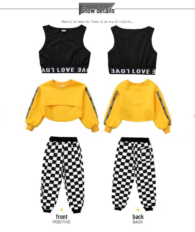 Costume Trendy da Ballo di Strada per Ragazze – Outfit Crop Top Jazz & Hip Hop