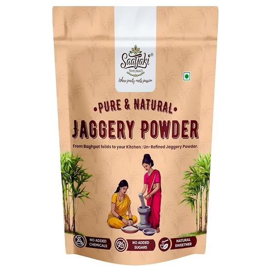 Saatyaki Naturals Органический порошок джаггери - 400 г | Подсластитель для кулинарии и напитков | Чистый и без химикатов Деси Гур/Гуд Порошок 400GM
