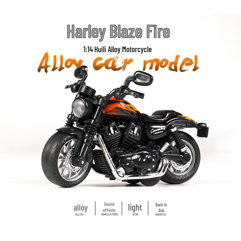 

Сплавная игрушка-мотоцикл для мальчиков – Гоночная модель с инерционным механизмом, Детский миниатюрный автомобиль в подарок