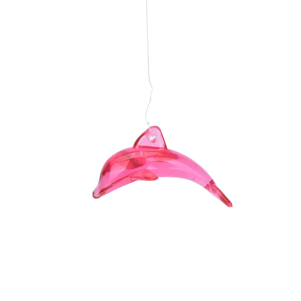 1Pcs Dolphin Creative Crystal 4 Metal Tubes Windchime Wind Chime Home Decor