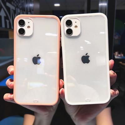 Soft Transparent Phone Case For Iphone 13 12 11pro Max Xr Xs Max Silicone Frame Anti Shock Acrylic Clear Hard Pc Cover