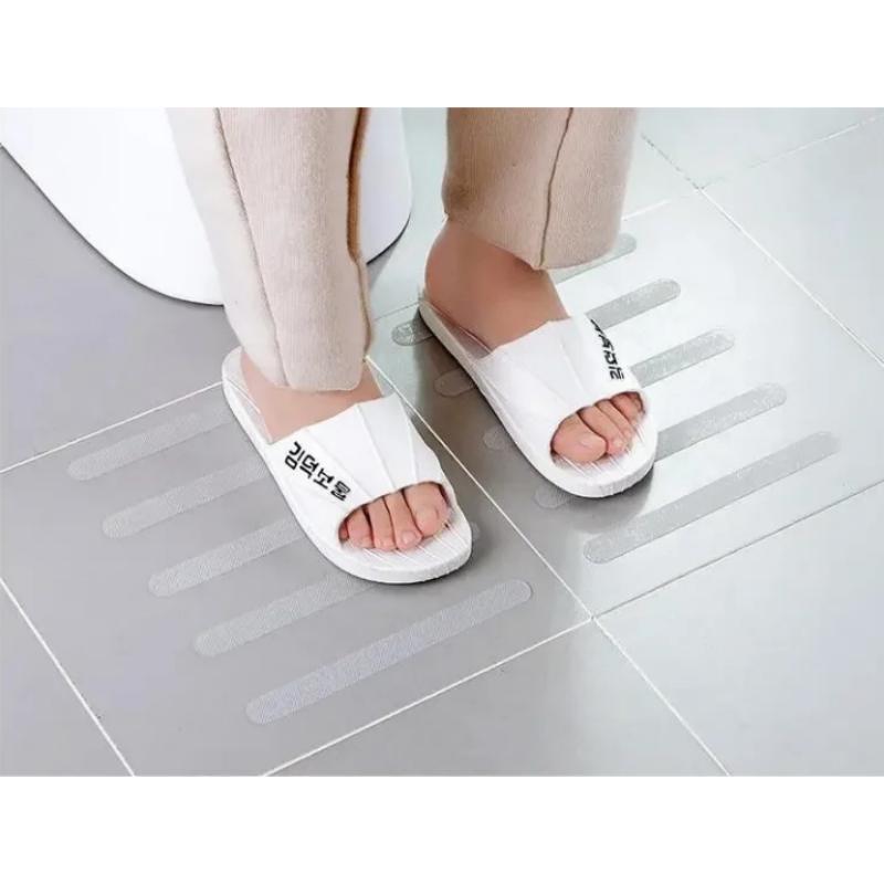 6/12/24pcs Transparent Anti-slip Strip Bathroom Rugs Bathtub Shower Stickers Stair Floor Stickers Products Household Merchandis