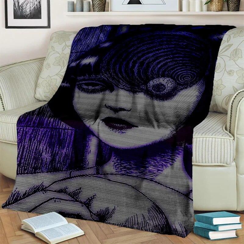 3D Horror Ghost Junji Ito Tomie Kawakami Blanket,Soft Throw Blanket for Home Bedroom Bed Sofa Picnic Travel Office Cover Blanket