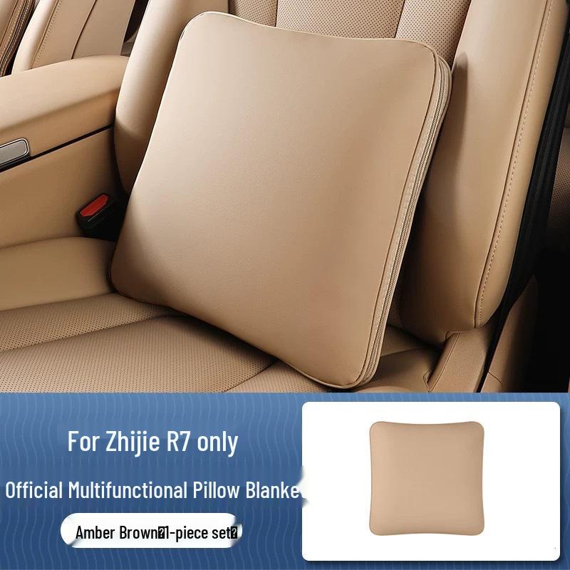 Zhijie R7 Multifunktions-Autokissen: Klimaanlagen-Steppdecke, Innendekor & Faltbare Lendenwirbelstütze.