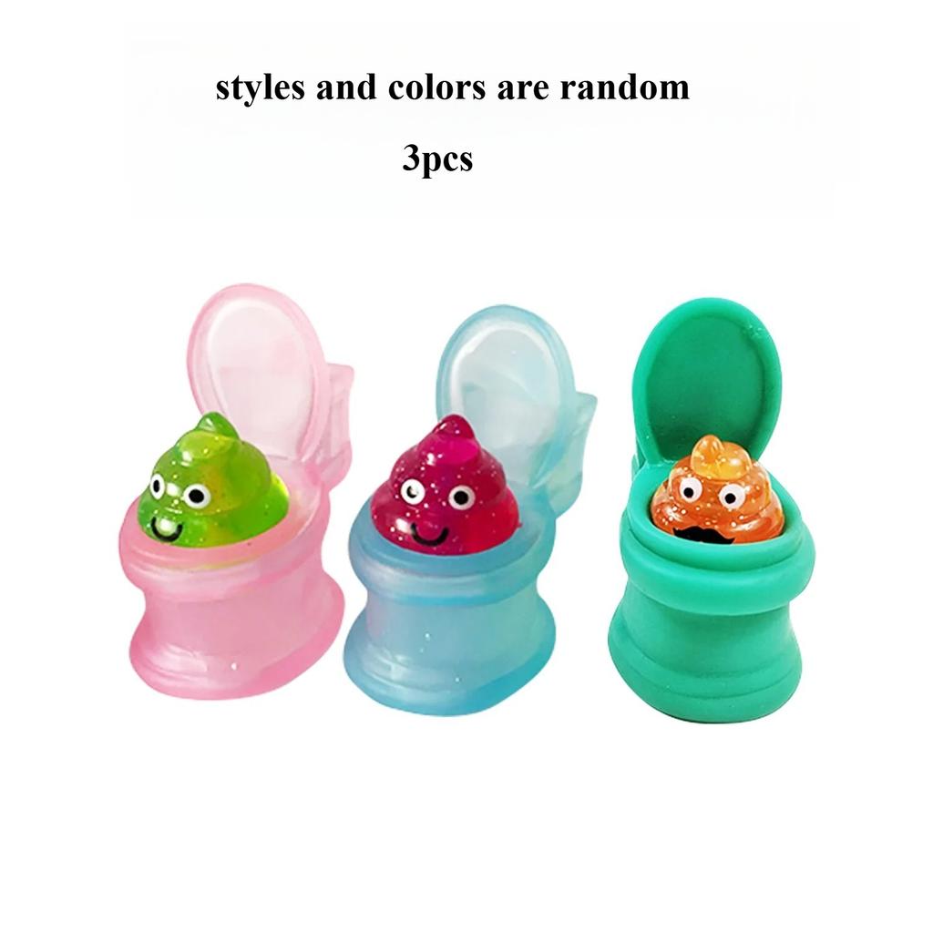 Creative Novelty Prank Toy Mini Toilet Poop Squeeze Squishy Decompression Stress Relief Fidget Toys