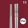 HOT Japanese Anti-Slip Chopstick Stainless Metal Food Sticks Fast Food Noodles Sushi Chopsticks Dishwasher Safe Tableware Bar