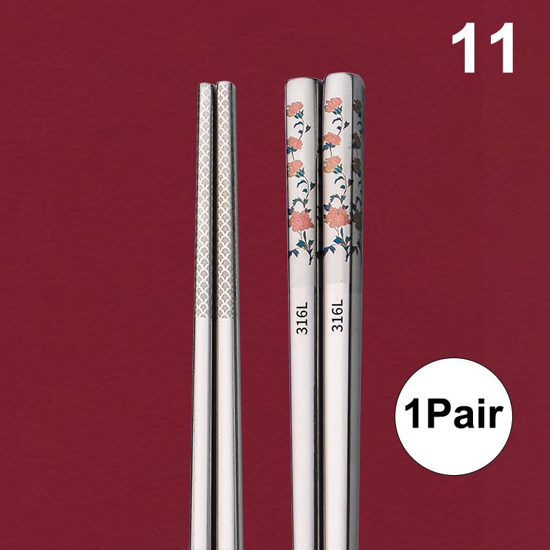 HOT Japanese Anti-Slip Chopstick Stainless Metal Food Sticks Fast Food Noodles Sushi Chopsticks Dishwasher Safe Tableware Bar