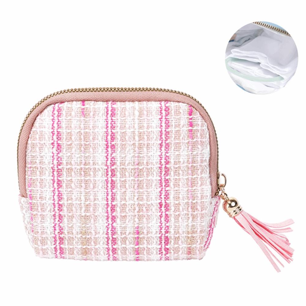 Anti-Scratch Zipper Jewelry Bag Multi-Layered Women s Wallet Jewelry Storage Bag  Bangle розовый