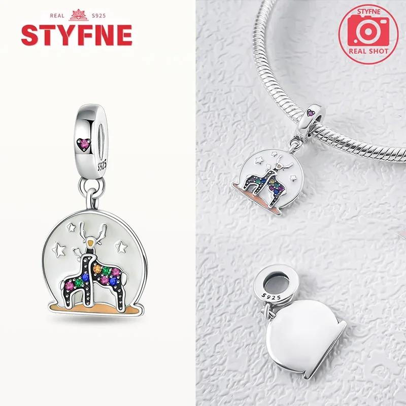 Kupfer-Weihnachts-Nikolausmütze, Weihnachtsmann, Baum, Rentier, Glocken Anhänger Perlen Passend für Original Armband DIY Feinschmuck Geschenke Für Frauen