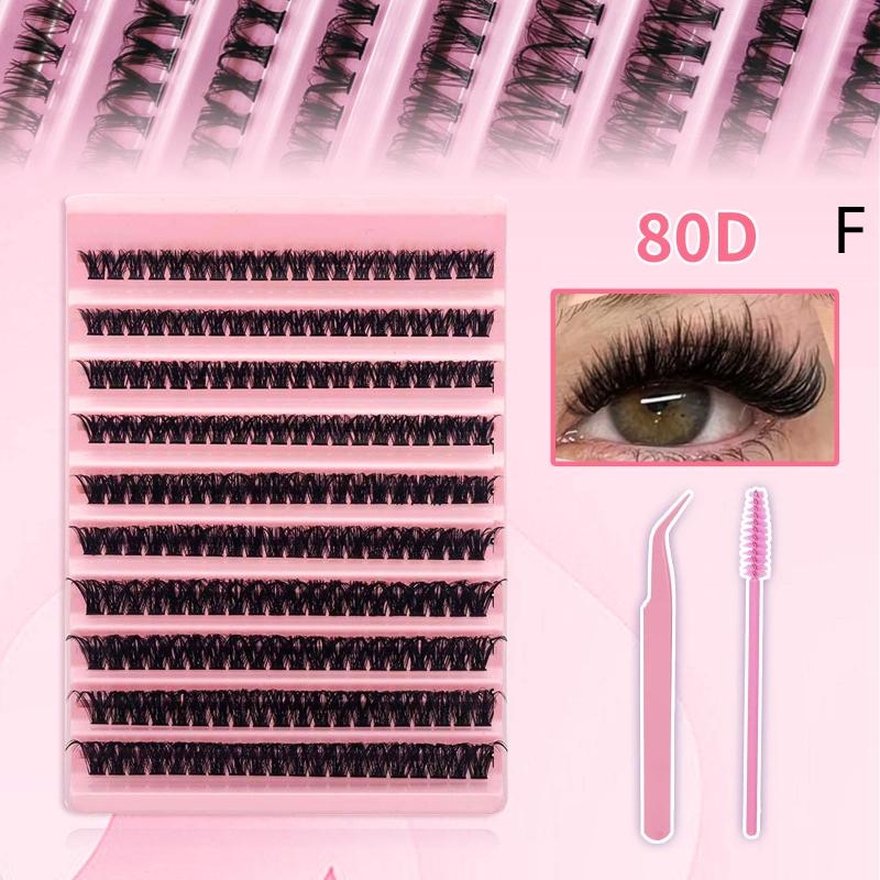 

Lash Clusters Kit 200/270/570 Pcs Diy Lash Extensions Book, D Curl Lash Clusters Eyelash Extension For Use At Home F
