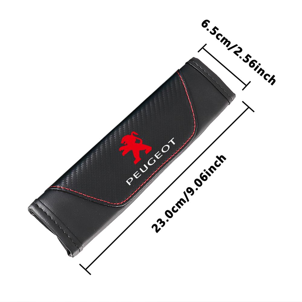 2pcs Car Seat Belt Cover Safety Belt Shoulder Protector Pad For Peugeot 207 3008 206 208 308 307 408 2008 107 Accessories key DC06