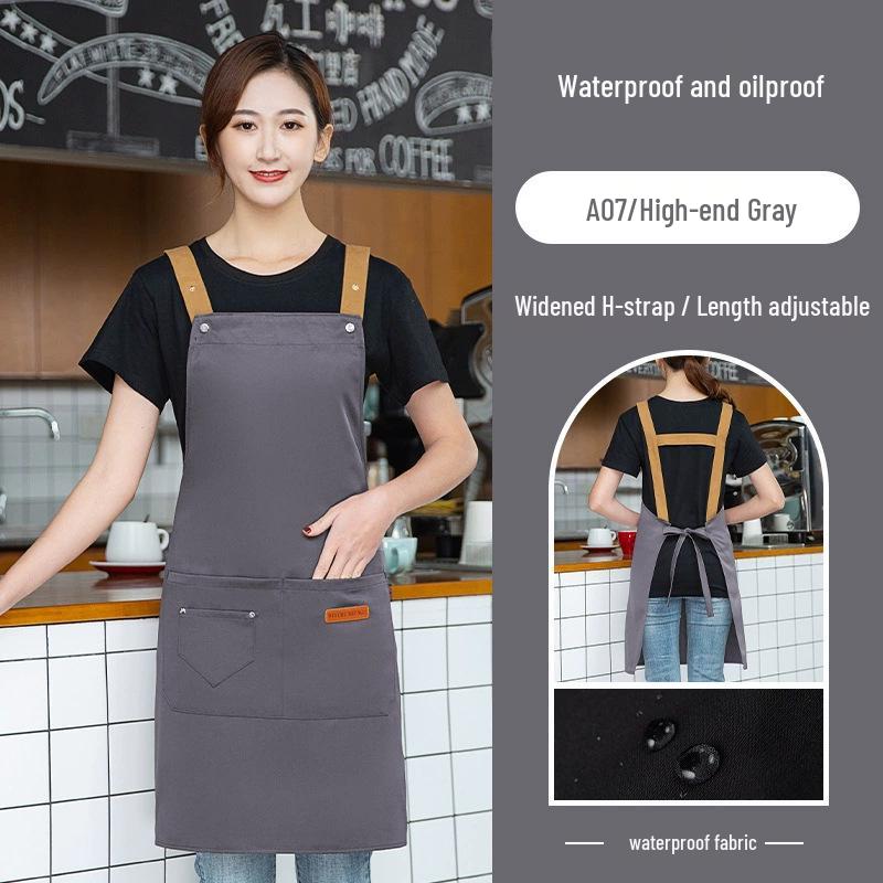 Waterproof & Oil-Proof Apron - Custom Logo for Catering, Kitchen, Baking, Cooking, Men's & Women's Workwear, New Style