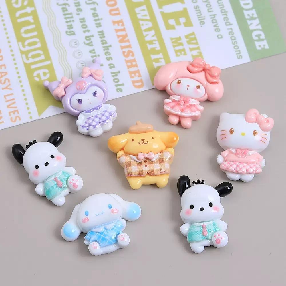 10 Pcs New Kawaii Cartoon Cute Plaid Skirt Series Resin Scrapbook Diy Jewelry Gift Hairpin Accessories A141