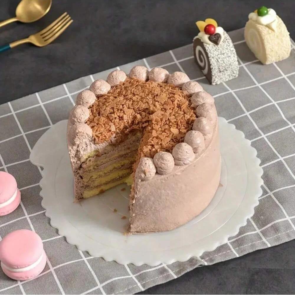 1PC 4/6/8/10/12 Inch Reusable Plastic Cake Base Dessert Tray Smooth Cleaning Birthday Home Baking Party Decoration Pad Food