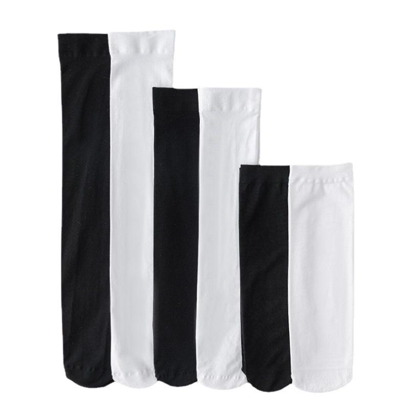Velvet Low-pressure Calf Socks, Summer Thin Knee-high Socks for Slimming and Beautifying Legs, with Short Skirt Socks