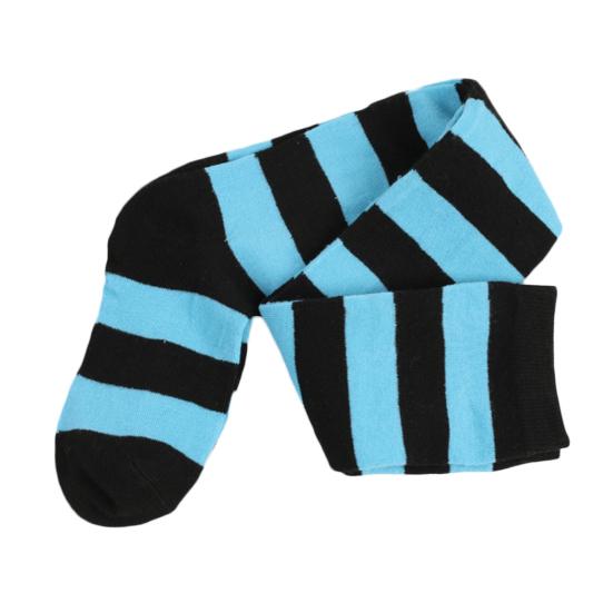 Stockings Color Block Striped Women Over The Knee Thigh High Socks for Christmas