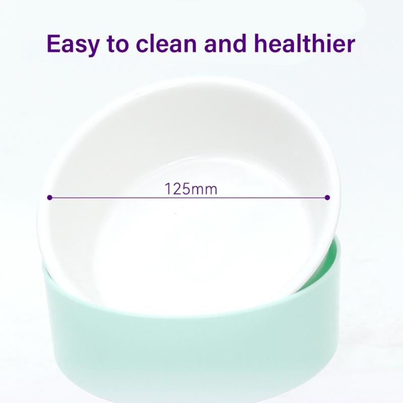Elevated Cats Food Dish Adjusting Angled Ceramic Pet Bowl AntiSlip Design Food Feeders Bowl For Small Breeds Cats Indoor
